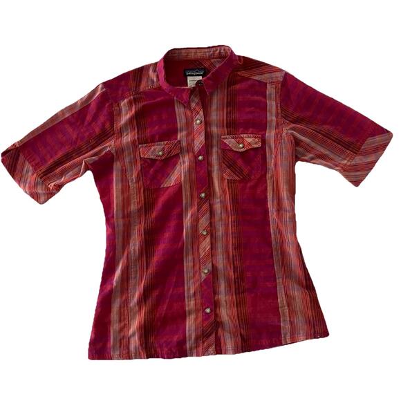 Women's Pearl-Snap Western Patagonia Top Cowgirl Size 8 - Picture 1 of 7